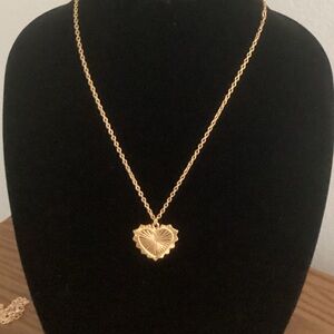 Gold Heart Pendant Necklace - Women Jewelry